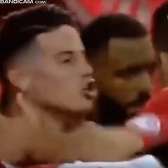 Así fue el golazo de James con Olympiacos en Grecia