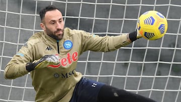 David Ospina en un entrenamiento con Napoli.