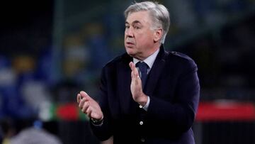 Carlo Ancelotti, en un partido con el Nápoles.