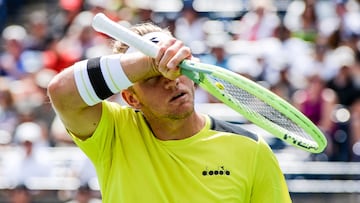 Toronto (Canada), 12/08/2023.- Alejandro Davidovich Fokina of Spain in action against Alex De Minaur of Australia during the men's semi-final match at the 2023 National Bank Open tennis tournament in Toronto, Canada, 12 August 2023. (Tenis, España) EFE/EPA/EDUARDO LIMA