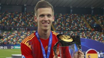 Dani Olmo, con Espa&ntilde;a durante el Europeo Sub-21. 
 
 