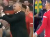 Lo que le faltaba al United: el gesto de Cristiano mofándose de Solksjaer en el 5-0