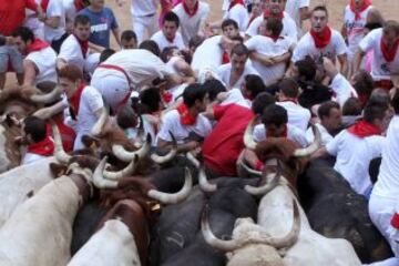 El séptimo encierro de San Fermín 2013, en imágenes