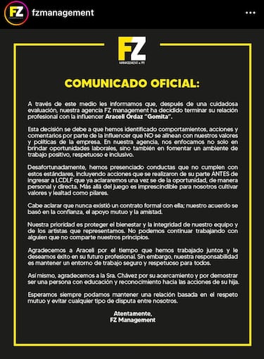 Qué pasó con Gomita y por qué la despidieron de su agencia