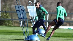 Januzaj con Sagnan en Zubieta.    