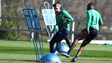 Januzaj con Sagnan en Zubieta.    