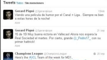 Piqué ironiza: "Viendo una película de humor en C+ Liga"