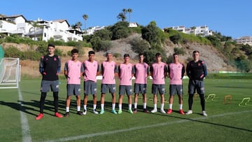 Joan García, Gorjón, Omar, Nabil, Gori, Roca, Jofre, Pérez y Fortuño, canteranos del Espanyol.
