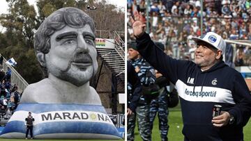 La espectacular presentación de Maradona con Gimnasia La Plata