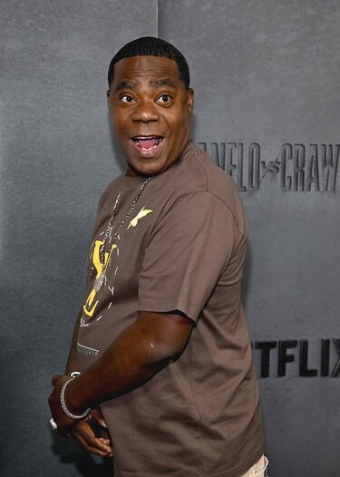  Tracy Morgan posa en la alfombra roja antes del inicio del combate entre Canelo Álvarez y Terence Crawford celebrado en Las Vegas. 