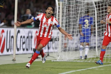 El 31 de agosto de 2012 es sin duda uno de los mejores partidos de Falcao en sus 19 años de trayectoria futbolística. En aquella noche El Tigre quedó en la historia luego de la gesta que logró ante el Chelsea de Inglaterra en la Supercopa de Europa. Radamel le dio la victoria al Atlético de Madrid 4-1 frente al equipo londinense, al ser la gran figura del partido tras marcar tres goles en el primer tiempo.