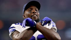 (FILES) In this file photo taken on September 25, 2016 Dez Bryant #88 of the Dallas Cowboys looks on before a game between the Dallas Cowboys and the Chicago Bears at AT&amp;T Stadium  in Arlington, Texas.   
 Dez Bryant, a star receiver for eight seasons