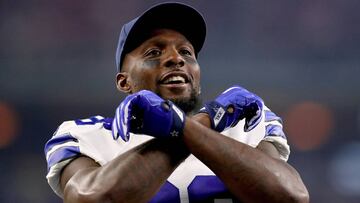 (FILES) In this file photo taken on September 25, 2016 Dez Bryant #88 of the Dallas Cowboys looks on before a game between the Dallas Cowboys and the Chicago Bears at AT&T Stadium in Arlington, Texas.
Dez Bryant, a star receiver for eight seasons