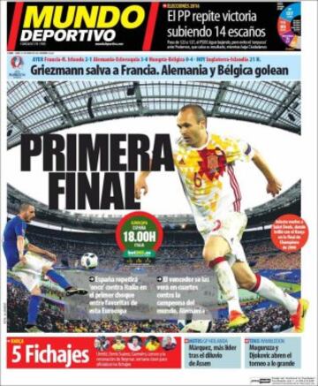 Portadas de la prensa mundial