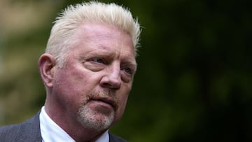 Former tennis player Boris Becker arrives at Southwark Crown Court in London, Friday, April 29, 2022. Becker was found guilty earlier of dodging his obligation to disclose financial information to settle his debts. (AP Photo/Frank Augstein)