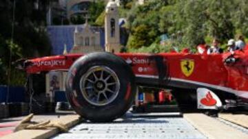 Ferrari confirma que un fallo en la suspensi&oacute;n caus&oacute; el accidente de Massa en M&oacute;naco.