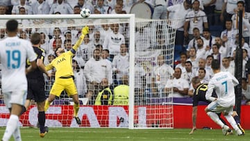 Lloris evit&oacute; as&iacute; un gol de Cristiano.