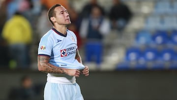 Jesus Duenas of Cruz Azul during the game Pachuca vs Cruz Azul, corresponding to Round 05 of the Torneo Apertura 2023 of the Liga BBVA MX, at Hidalgo Stadium, on August 23, 2023.

<br><br>

Jesus Duenas de Cruz Azul durante el partido Pachuca vs Cruz Azul, correspondiente a la Jornada 05 del Torneo Apertura 2023 de la Liga BBVA MX, en el Estadio Hidalgo, el 23 de Agosto de 2023.