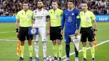 12/04/23 PARTIDO IDA CUARTOS DE FINAL CHAMPIONS LEAGUE
REAL MADRID - CHELSEA
FORMACION CAPITANES FRANCOIS LETEXIER ARBITRO