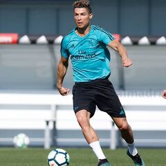 Cristiano y Carvajal volvieron a entrenarse con el grupo
