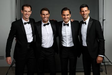 Andy Murray, Rafael Nadal, Roger Federer y Novak Djokovic.