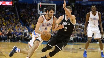 &Aacute;lex Abrines disput&oacute; ante los Nets su mejor partido por el momento en la NBA.