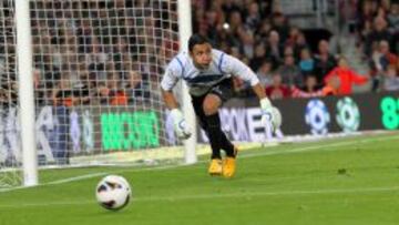 Kaylor Navas, en el Camp Nou.