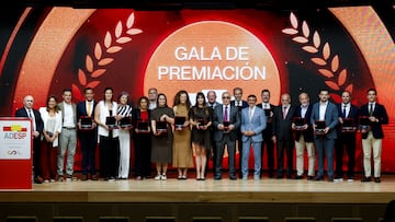 Foto de familia de todos los premiados por ADESP.