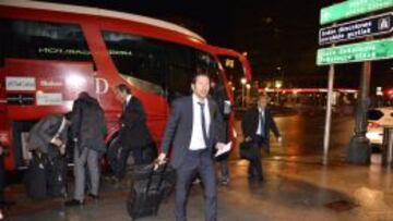 Simeone, a la llegada del Athletic a Bilbao.