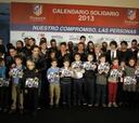 El Atlético de Madrid presentó ayer su calendario solidario