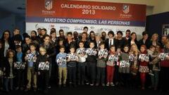 El Atlético de Madrid presentó ayer su calendario solidario