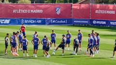 El Atlético hace ejercicios ante la costumbre de jugar en inferioridad numérica