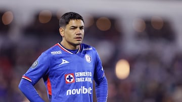 Gabriel Fernandez of Cruz Azul during the round one first leg match between Vancouver FC and Cruz Azul as part of the CONCACAF Champions Cup 2026, at Willoughby Stadium on February 04, 2026 in Langley, British Columbia, Canada.