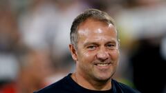 FILE PHOTO: Soccer Football - International Friendly - Germany v Japan - Volkswagen Arena, Wolfsburg, Germany - September 9, 2023 Germany coach Hansi Flick before the match REUTERS/Lisi Niesner/File Photo