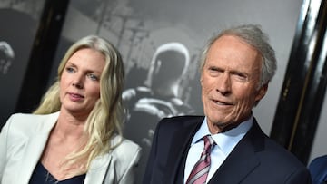 BURBANK, CA - FEBRUARY 05: Director Clint Eastwood and Christina Sandera attend the premiere of 'The 15:17 To Paris' at Warner Bros. Studios on February 5, 2018 in Burbank, California. (Photo by Axelle/Bauer-Griffin/FilmMagic)
