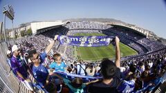 Panorámica de La Rosaleda el jueves contra el Melilla.