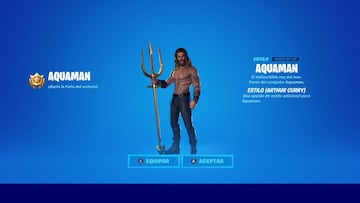 Desbloqueamos el estilo Arthur Curry para el skin Aquaman