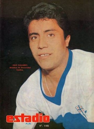 Con 15 goles, Gallardo brilló en la temporada de 1966, que finalizó con los cruzados alzando el título del Torneo Nacional.