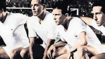 <b>EL MEJOR ATAQUE. </b>Kopa, Rial, Di Stéfano, Puskas y Gento, de izquierda a derecha. La mejor delantera de la historia mezclaba velocidad, habilidad, inteligencia y ambición para ganar.