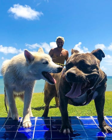 El que fuera campeón del mundo de surf tanto del CT de la WSL como de la ISA en 2019 publica recuerdos de esta pasada temporada, la mejor de su vida. También se le ha visto metiéndose con su jet ski en la piscina, volando una cometa en el tejado de su casa, escribiendo mensajes de ánimo o jugando son sus perros Lobo y Dinosaurio. 