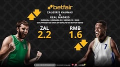 Zalgiris Kaunas vs. Real Madrid: horario, dónde ver, pronósticos, estadísticas y clasificación