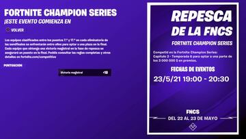 Fechas y horarios de la fase de repesca de la FNCS de la Temporada 6 de Fortnite