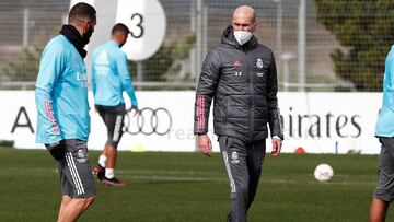 Zinedine Zidane y Karim Benzema