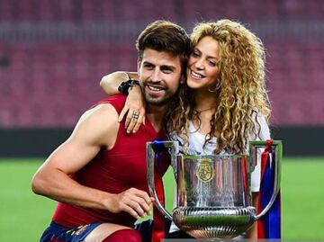 The Colombian superstar met Gerard Piqué at the 2010 World Cup and has been a staunch Barça supporter ever since, singing at one of their many title triumphs a couple of years ago.