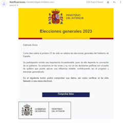 Estafa con las mesas electorales: si te llega este mail, no lo abras
