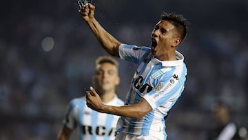 Matias Zaracho celebra un gol. 