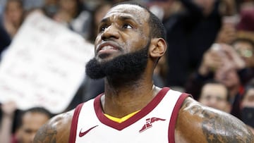 LeBron James, durante el partido contra los San Antonio Spurs.