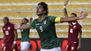 Marcelo Martins Moreno (Bolivia): 22 goles, en 57 partidos, con un promedio de 0,39.