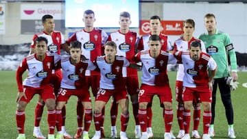 Formación inicial del Celta en el partido de la Copa del Rey contra el Andorra.