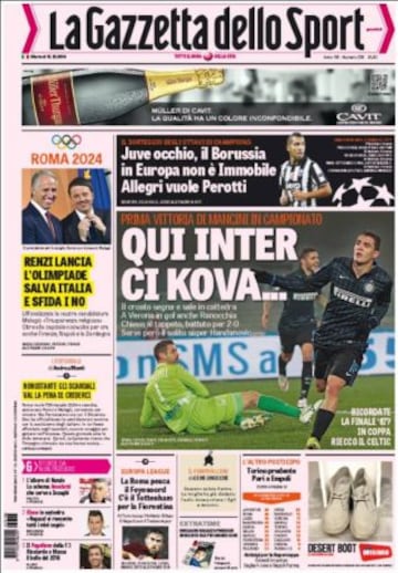 Portadas de la prensa deportiva